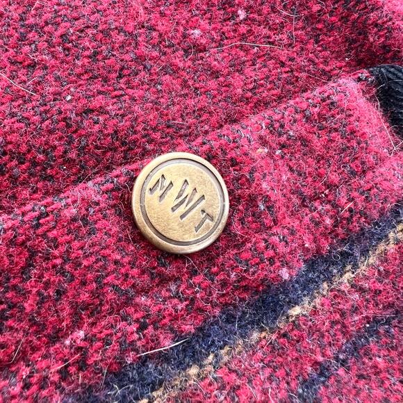 Vintage Striped Saddle Blanket Woven Vest Zip Up Pockets - Picture 4 of 5